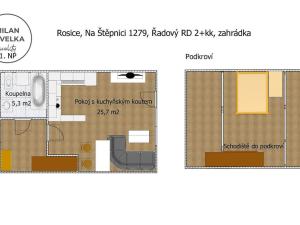 Prodej rodinného domu, Rosice, Na Štěpnici, 69 m2