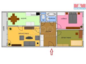 Prodej bytu 3+1, Čáslav - Čáslav-Nové Město, R. Těsnohlídka, 70 m2