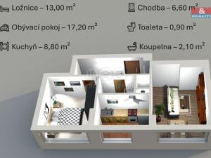 Prodej bytu 2+1, Vlašim, A. Roškotové, 48 m2