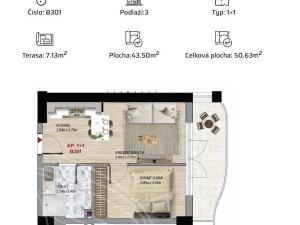 Prodej bytu 2+kk, Golem, kraj Tirana, Albánie, 44 m2