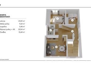 Prodej bytu 3+kk, Praha - Kobylisy, Ořechová, 83 m2