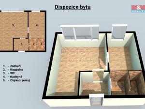 Prodej bytu 1+1, Zlín, Česká, 33 m2