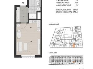 Prodej bytu 1+kk, Plzeň, 38 m2