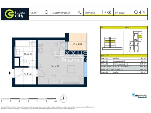 Prodej bytu 1+kk, Praha - Vysočany, Strnadových, 34 m2