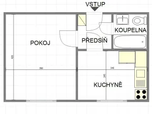 Pronájem bytu 1+1, Uherský Brod, Na Dlouhých, 28 m2