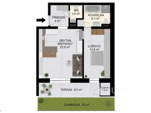 Prodej bytu 2+kk, Písek, Cihlářská, 66 m2
