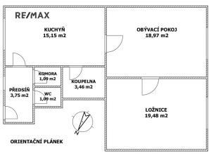 Prodej bytu 2+1, Kladno, Poštovní náměstí, 63 m2