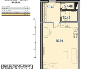 Prodej bytu 1+kk, Liberec, 46 m2