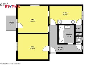 Prodej bytu 2+1, Český Brod, Palackého, 52 m2