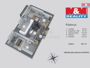 Prodej bytu 2+1, Děčín - Děčín II-Nové Město, Kamenická, 50 m2