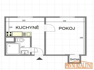 Prodej bytu 1+1, Uherský Brod, nám. 1. máje, 29 m2