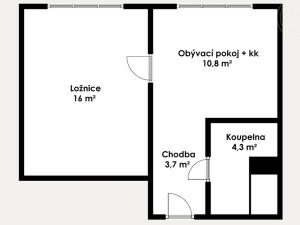 Prodej bytu 2+kk, Litvínov, U Zámeckého parku, 36 m2
