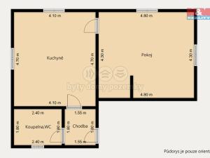 Pronájem bytu 2+kk, Postřekov, 55 m2