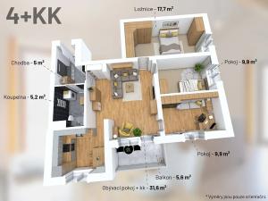 Prodej bytu 4+kk, Chrášťany, Oranžová, 79 m2