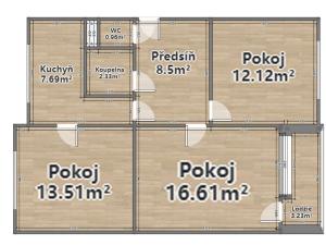 Prodej bytu 3+1, Plzeň - Jižní Předměstí, Raisova, 61 m2