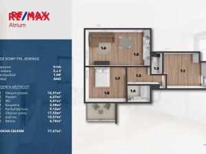 Prodej bytu 3+kk, Jesenice, Mezi Domy, 84 m2