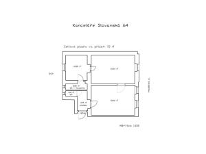 Pronájem kanceláře, Plzeň, Slovanská, 67 m2