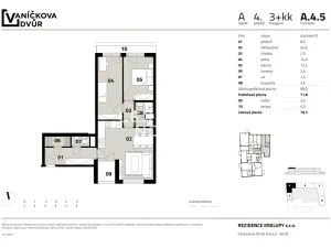 Prodej bytu 3+kk, Kralupy nad Vltavou, Husova, 72 m2