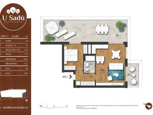 Prodej bytu 2+kk, Hradec Králové, Na Střezině, 51 m2
