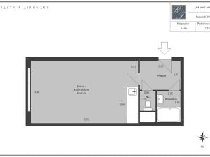 Pronájem bytu 1+kk, Ústí nad Labem, Rozcestí, 27 m2