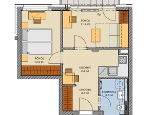 Prodej bytu 2+1, Praha - Třebonice, Thomasova, 45 m2