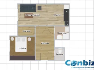 Pronájem bytu 2+kk, Praha - Holešovice, U Uranie, 37 m2