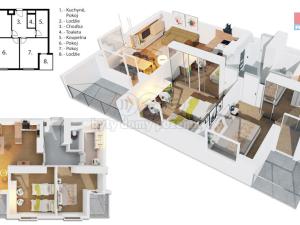 Pronájem bytu 3+kk, Praha - Vysočany, Strnadových, 87 m2