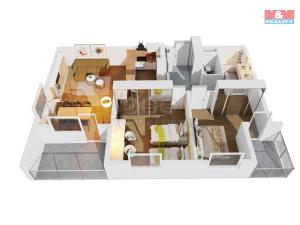 Pronájem bytu 3+kk, Praha - Vysočany, Strnadových, 87 m2