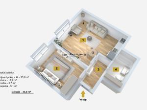 Prodej bytu 2+kk, Praha - Hlubočepy, Geologická, 47 m2