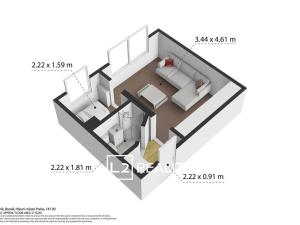 Prodej bytu 1+1, Praha - Modřany, Angelovova, 27 m2
