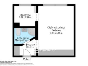 Prodej bytu 1+1, Praha - Modřany, Angelovova, 27 m2