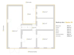 Prodej rodinného domu, Spešov, 47 m2