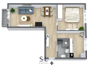 Prodej bytu 2+1, Verneřice, Mírové náměstí, 56 m2