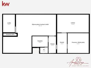 Pronájem bytu 3+kk, Praha - Kobylisy, Famfulíkova, 65 m2