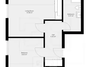 Pronájem bytu 2+kk, Písek, Vladislavova, 37 m2