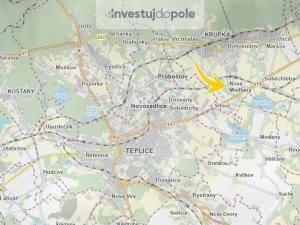 Prodej louky, Krupka - Nové Modlany, 1142 m2