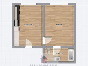 Pronájem bytu 2+kk, Praha - Libeň, Braunerova, 52 m2