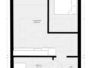 Pronájem bytu 1+kk, Praha - Smíchov, Toyen, 39 m2