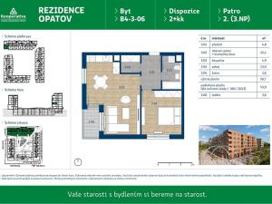 Pronájem bytu 2+kk, Praha - Chodov, Líbalova, 53 m2