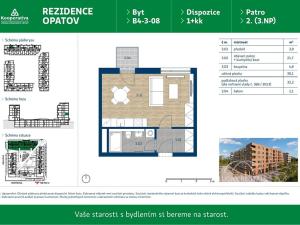 Pronájem bytu 1+kk, Praha - Chodov, Líbalova, 32 m2
