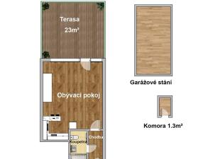 Pronájem bytu 1+kk, Praha - Libeň, Primátorská, 38 m2