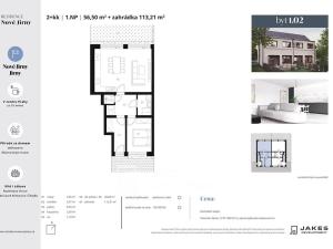 Prodej bytu 2+kk, Jirny, 57 m2