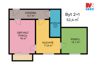 Prodej bytu 2+1, Červená Voda, 54 m2