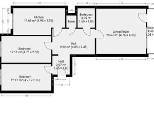 Pronájem bytu 3+1, Praha - Modřany, Levského, 78 m2