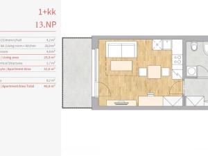 Pronájem bytu 1+kk, Praha - Modřany, Mezi vodami, 32 m2