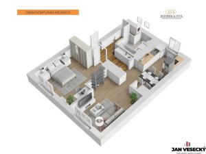 Pronájem bytu 2+1, Praha - Čakovice, Niská, 51 m2