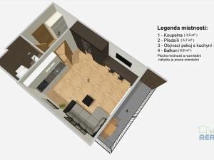 Pronájem bytu 1+kk, Brandýs nad Labem-Stará Boleslav, Hlavenecká, 36 m2