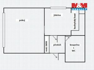 Pronájem bytu 1+1, Hradec Králové - Třebeš, Křivá, 45 m2
