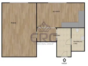 Pronájem bytu 2+kk, Brno, Nové sady, 48 m2