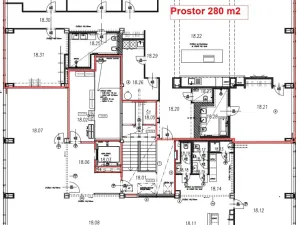 Pronájem kanceláře, Brno, Šumavská, 280 m2
